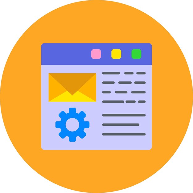 un écran d'ordinateur avec un fond jaune avec un logo bleu et rouge