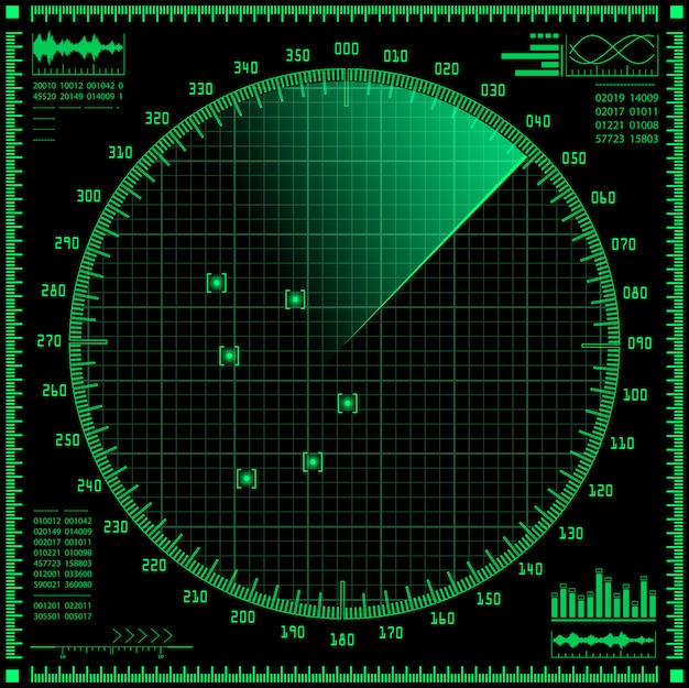 Vecteur Écran radar