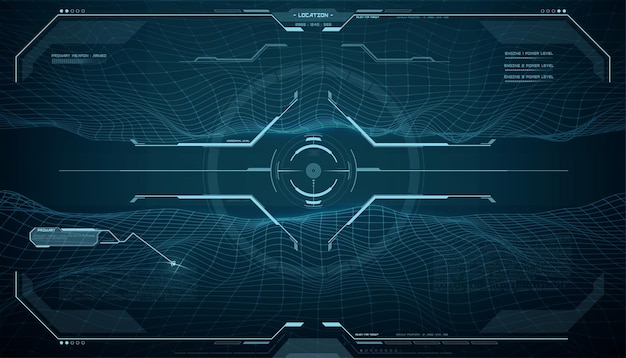 Écran de surveillance HUD, interface de contrôle de visée cible