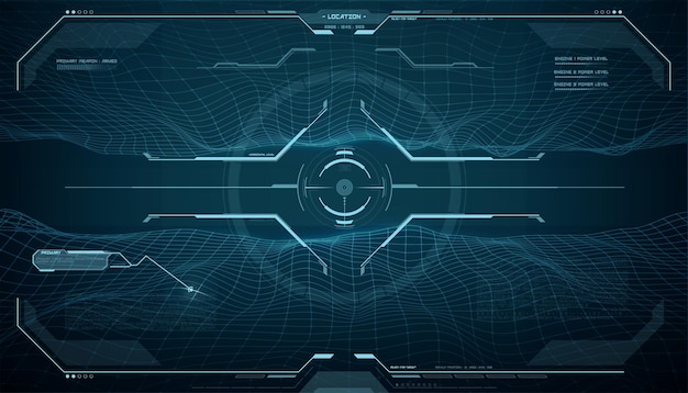 Écran De Surveillance Hud, Interface De Contrôle De Visée Cible