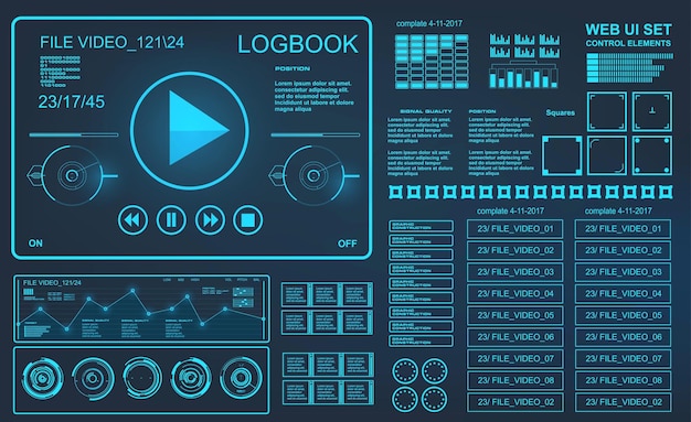 Écran De Technologie De Réalité Virtuelle D'affichage De Tableau De Bord De Musique Hud Futuriste