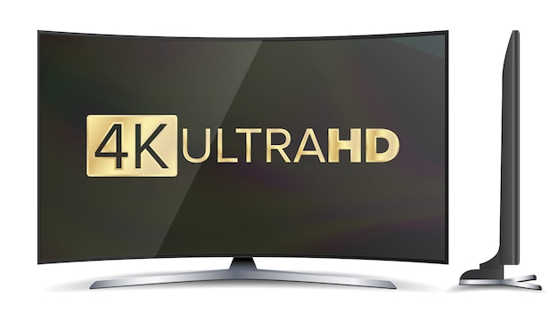 Vecteur Écran de télévision 4k