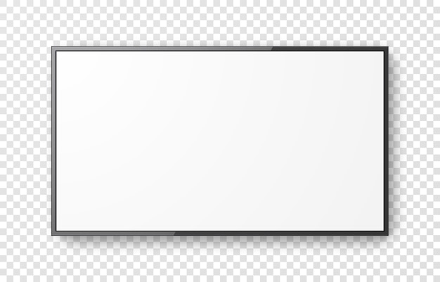 Écran De Télévision Réaliste Sur Fond Transparent