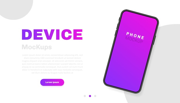 Écran Vide De Smartphone, Téléphone. Nouveau Modèle De Téléphone. Modèle D'infographie Pour L'interface Utilisateur De Présentation. Illustration.
