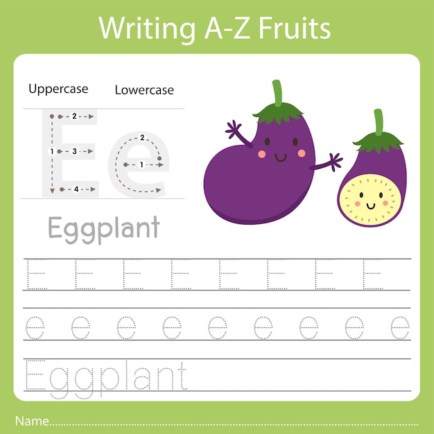 Écrire Des Fruits Az Est Une Aubergine