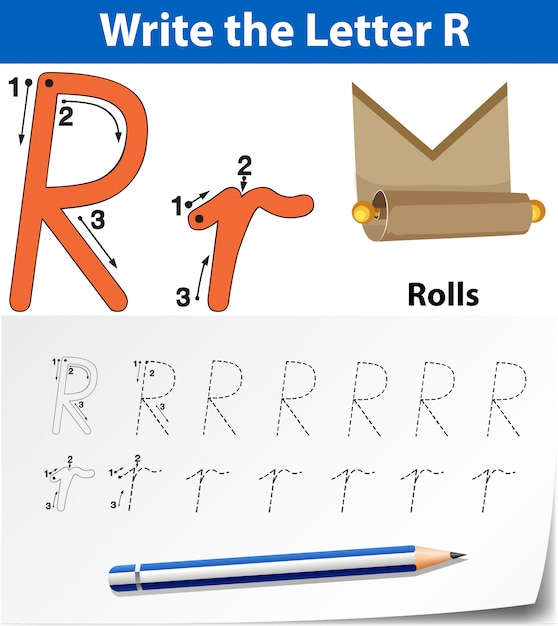 Vecteur Écrire la lettre r en anglais