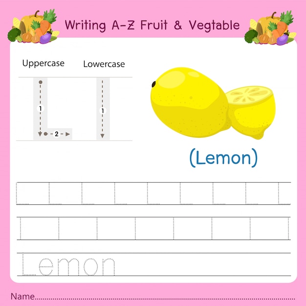 Écriture Az Fruits & Légumes L