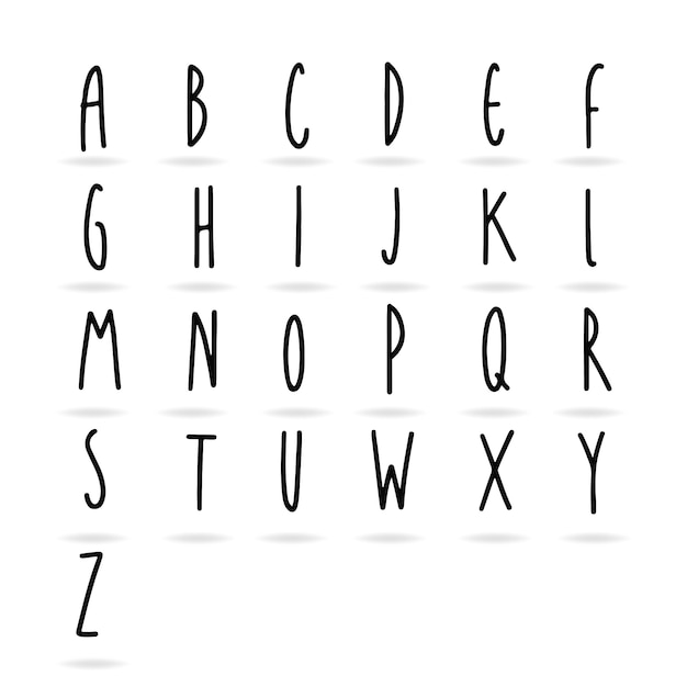 Écriture simple mignonne un élément de conception alphabet à z