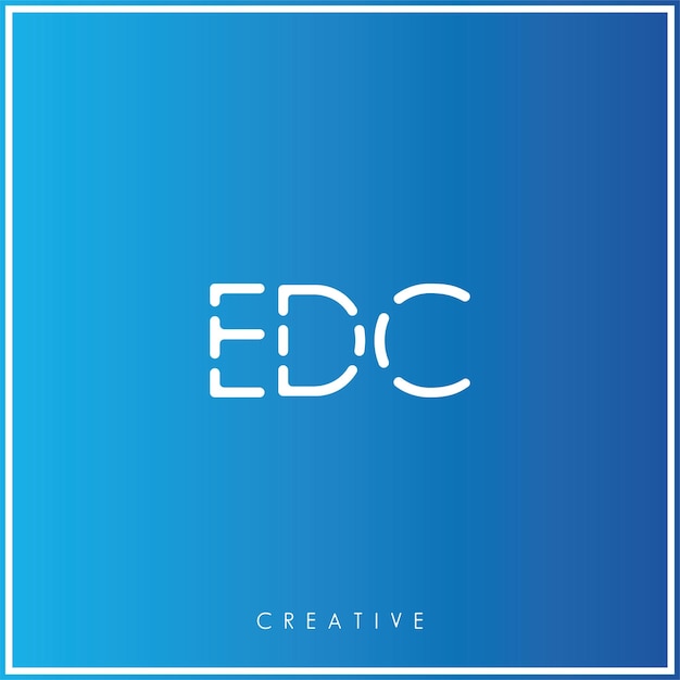 Vecteur edc premium vector dernier logo design créatif logo vecteur illustration logo monogramme minimal
