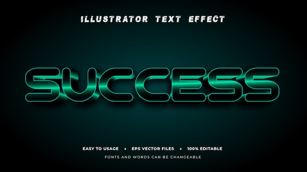 Vecteur editable_text_success_style_effect