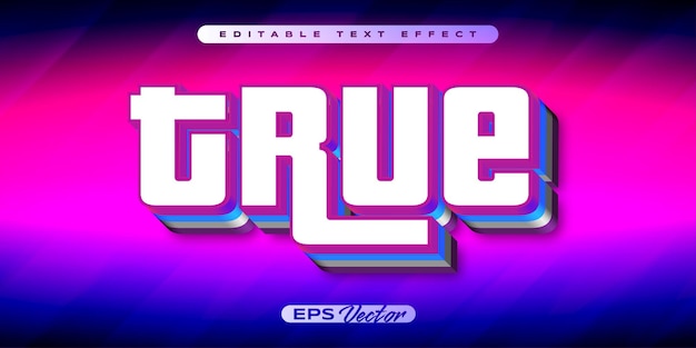Éditable Y2K effet de texte rétro avec futuriste 80s style classique vrai