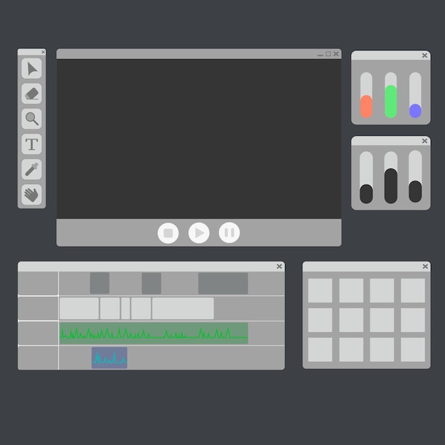 Vecteur editeur de vidéo
