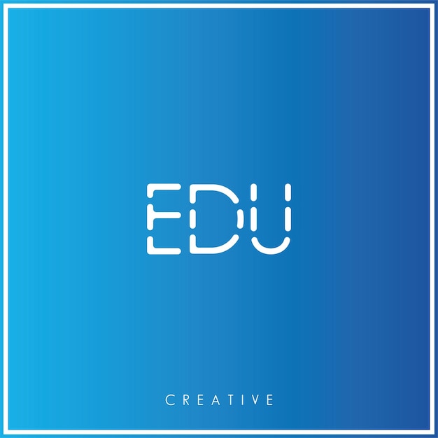Vecteur edu premium vector dernier logo design créatif logo vecteur illustration logo monogramme minimal