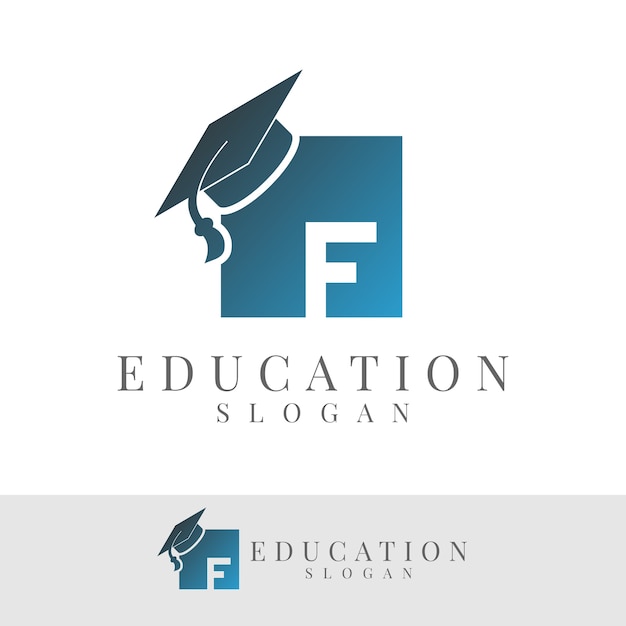 Éducation Initiale Lettre F Logo Design