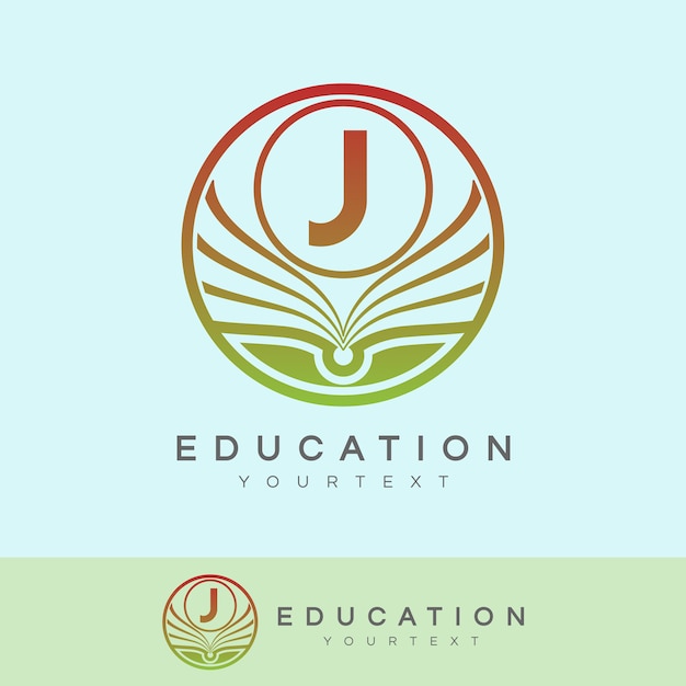 Éducation initiale Lettre J Logo design