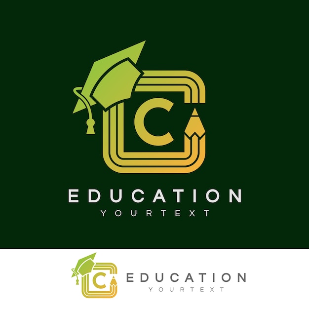 Éducation initiale Lettre C Logo design