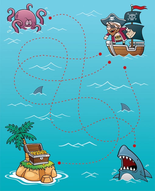 Education Pirate Maze Game