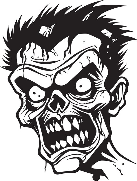 Vecteur eerie ally zombie mascot graphique zombie buddy mascot conception vectorielle