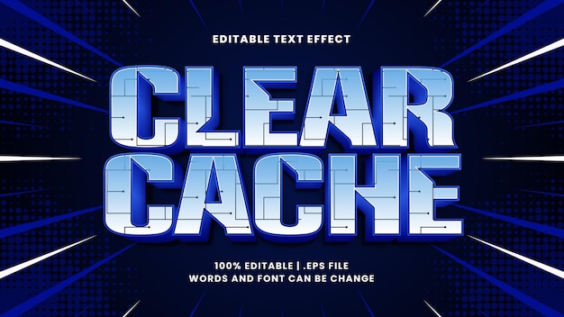 Effacer L'effet De Texte Modifiable Du Cache Dans Un Style De Texte Moderne Et Technologique