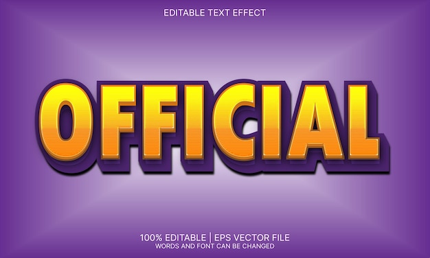 Effet du texte officiel