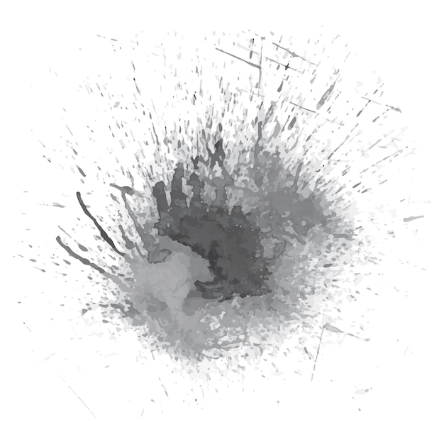 Effet d'éclaboussure d'encre avec des coups de pinceau fluides