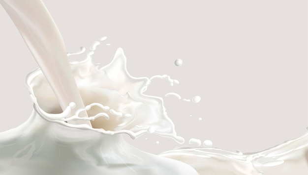 Effet éclaboussures de lait