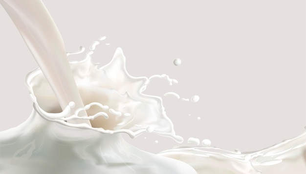 Effet éclaboussures de lait