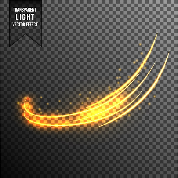 Effet de ligne de lumières dynamiques dorées