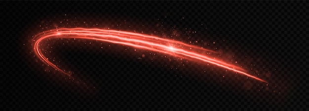 Vecteur effet de lignes de feu rougeoyantes effet de lumière ondulée scintillante