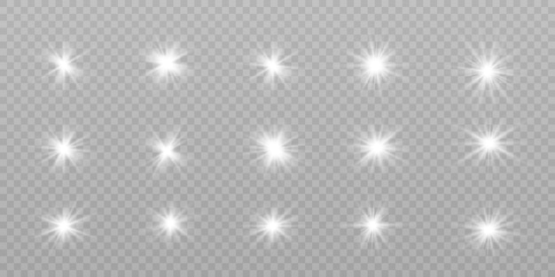 Effet De Lumière Blanche Brillante Pour Le Rétro-éclairage Sunshine Star Flash Illustration Vectorielle