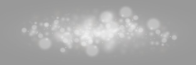 L'effet de lumière blanche de la poussière et des étincelles brille et éclaire une étoile