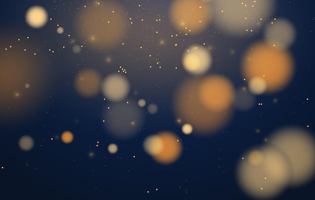 Effet de lumière bokeh magique abstrait à l'arrière-plan