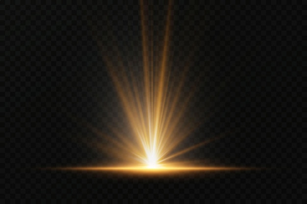 Effet de lumière éclair spécial avec des rayons de lumière Explosion d'éblouissement éclat éclair solaire étincelle