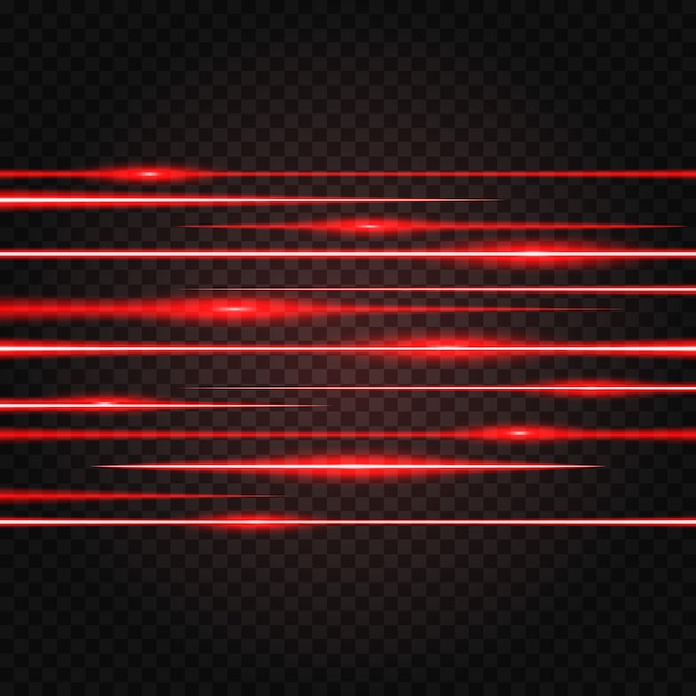 Effet De Lumière De Faisceau Laser Rouge Abstrait Illuminé