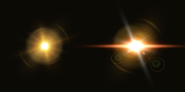 Effet de lumière futuriste, lens flare.