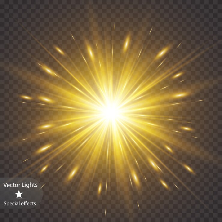 Effet de lumière lueur. Soleil.