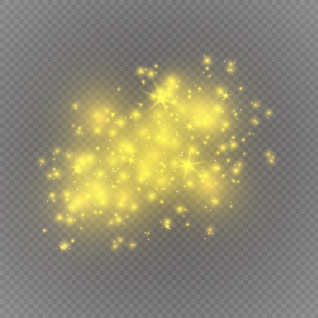 Effet de lumière luminescente. L'étoile a explosé en paillettes. illustration