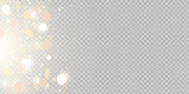 Effet De Lumière Rougeoyante Bokeh Sur Fond Transparent Pour Le Vecteur De Paillettes De Noël Nouvel An Design