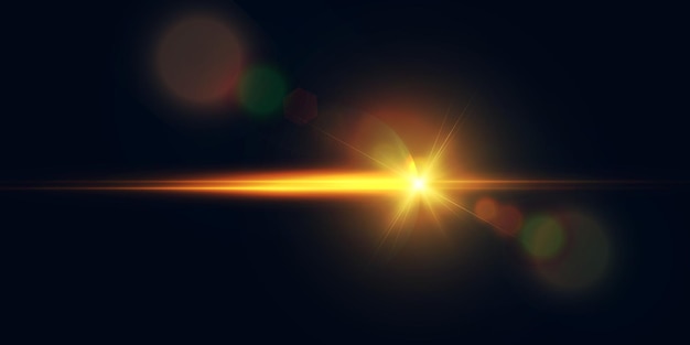 Vecteur effet de lumière vive avec des rayons et des reflets pour l'illustration vectorielle