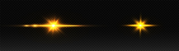 Effet de lumière vive avec des rayons et des reflets pour l'illustration vectorielle
