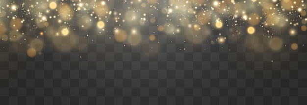 Effet de lumières bokeh isolé sur png, bokeh estompé doux et lumières