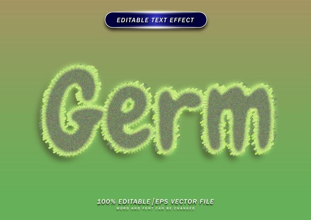 Effet modifiable de texte germe avec texture abstraite