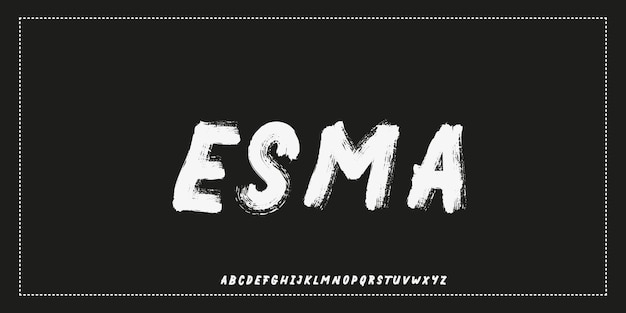 effet de pinceau d'écriture alphabet élégant moderne