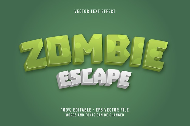 Effet De Police Modifiable De Texte D'évasion De Zombie