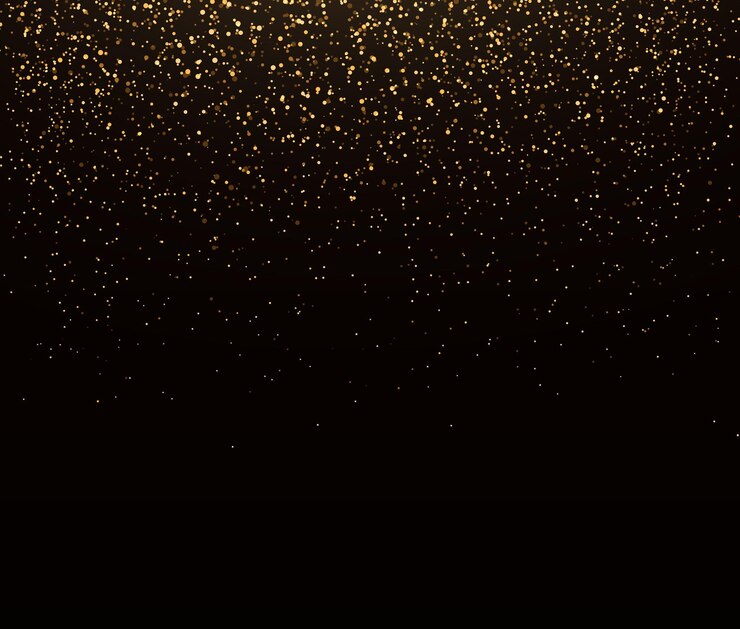 Effet scintillant des particules Les étincelles de poussière et les étoiles dorées brillent d'une lumière spéciale
