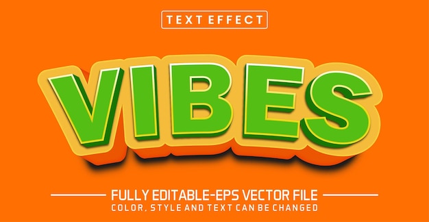 Effet de style modifiable du texte Vibes