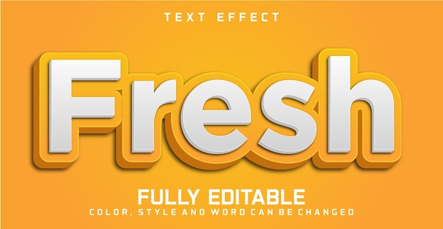Effet de style modifiable de texte frais
