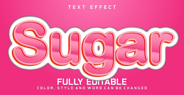 Effet de style modifiable de texte sucre