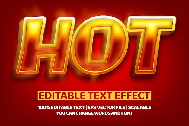 Effet De Style De Texte 3d Chaud