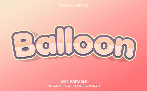 Effet De Style De Texte De Ballon